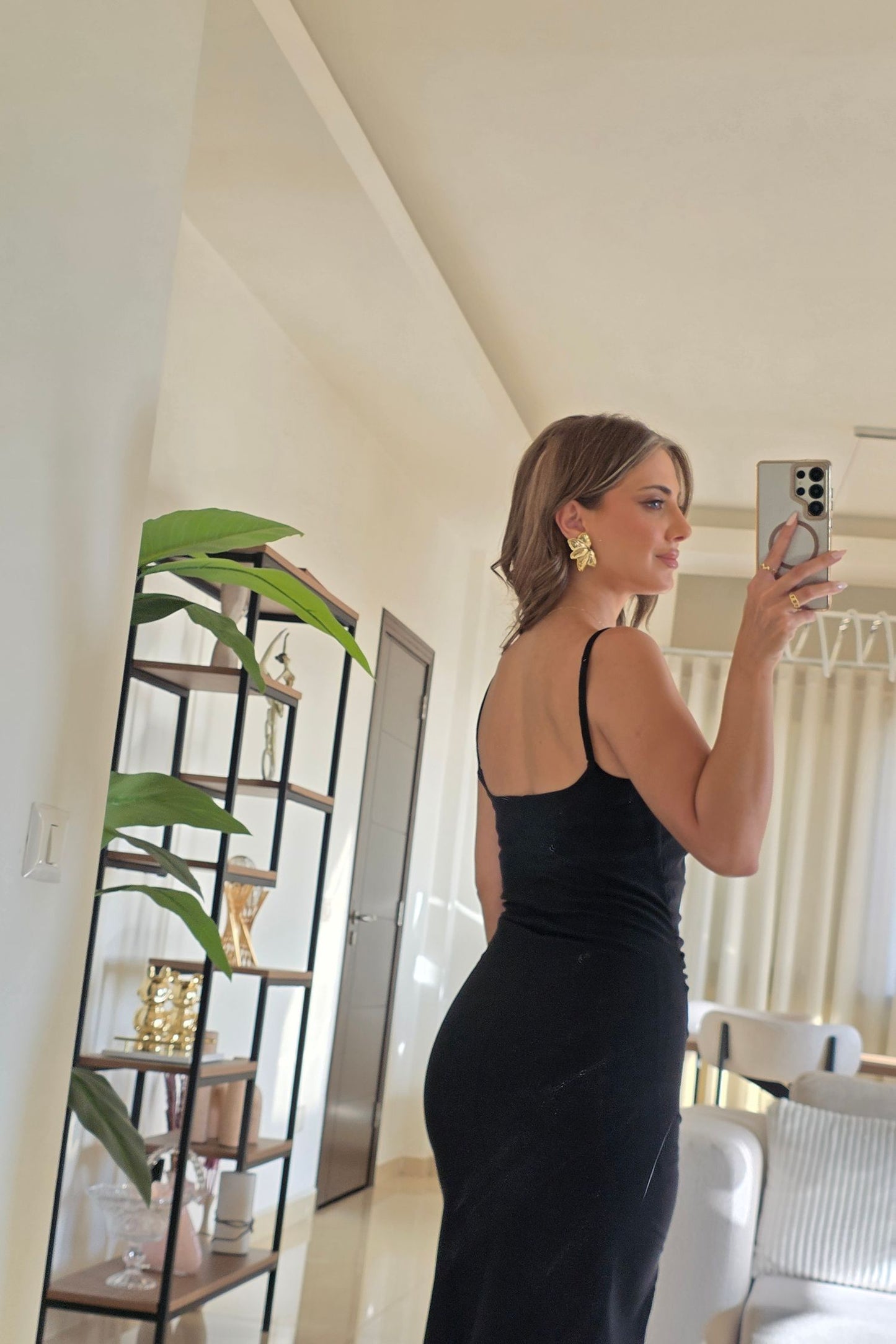 Carmen Midi Dress - Black