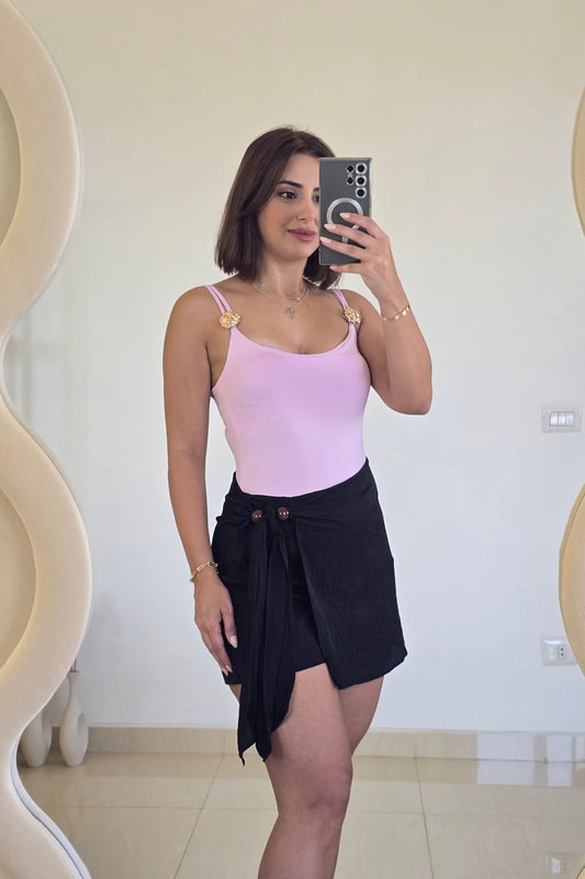Priya Wrap Skort – Black