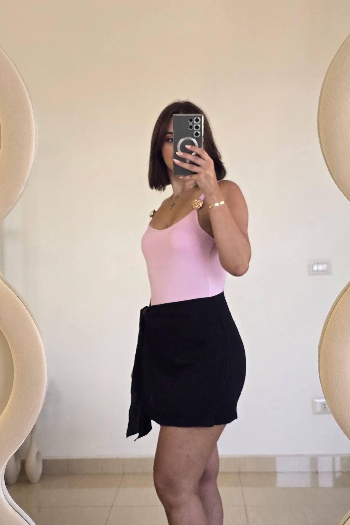 Priya Wrap Skort – Black