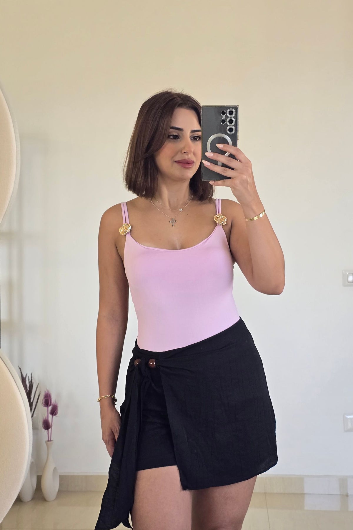 Priya Wrap Skort – Black