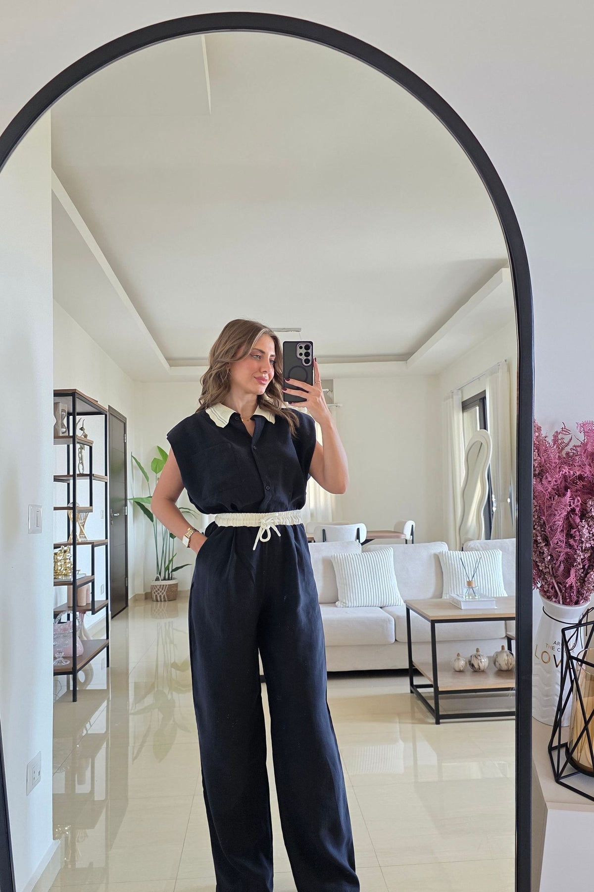 Cecilia Two-Piece Set – Navy Blue