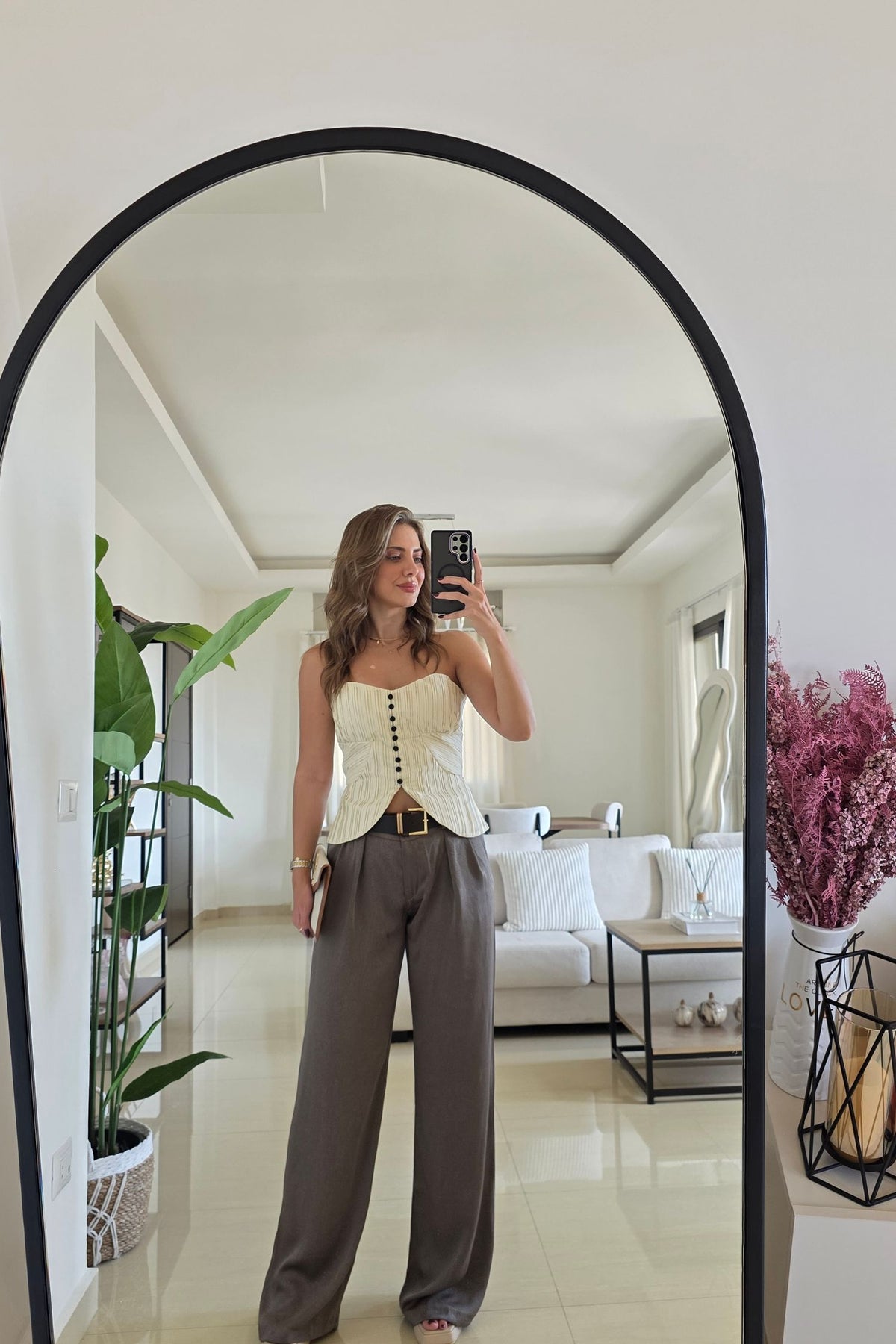 Serene Bustier Top – Cream