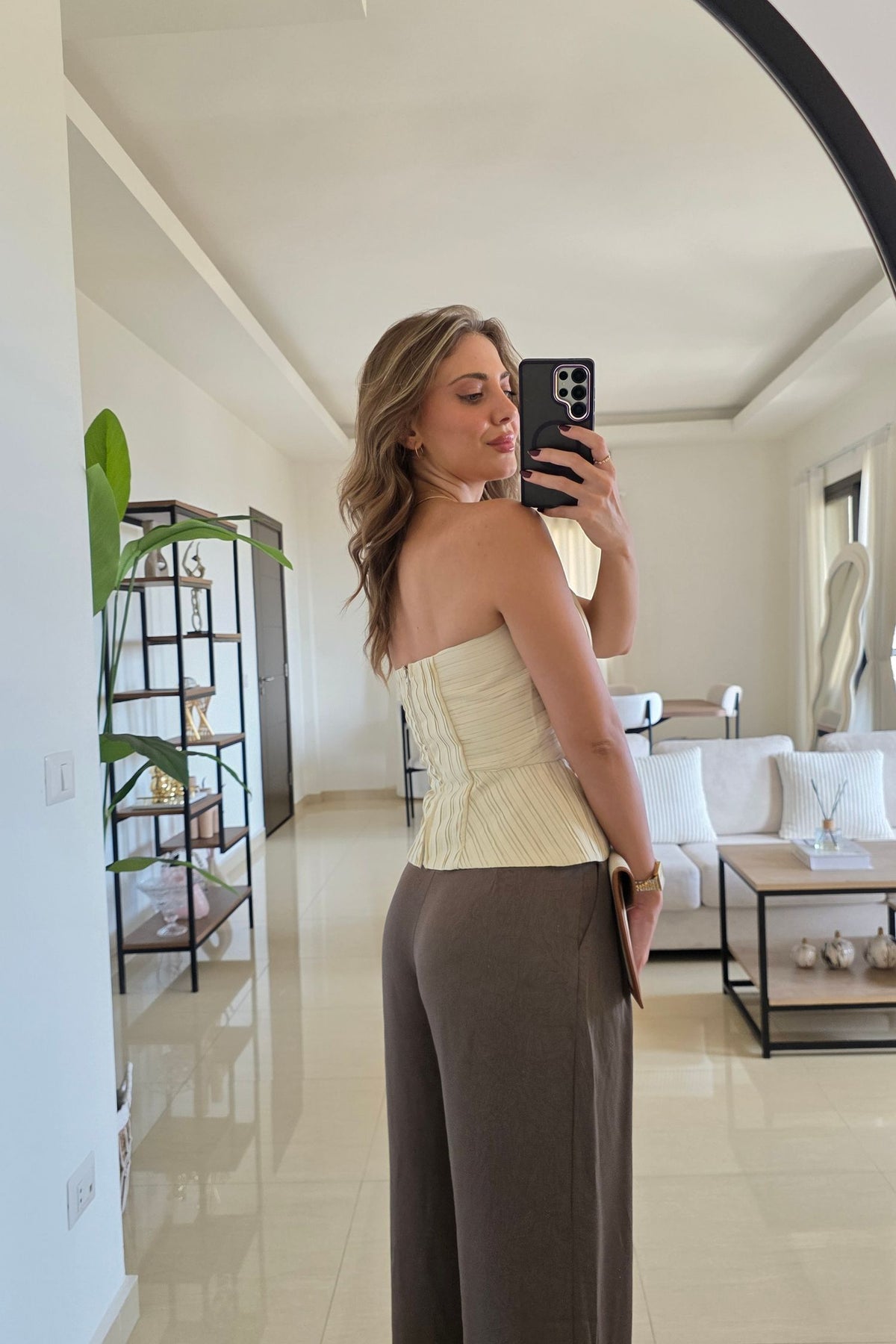 Serene Bustier Top – Cream