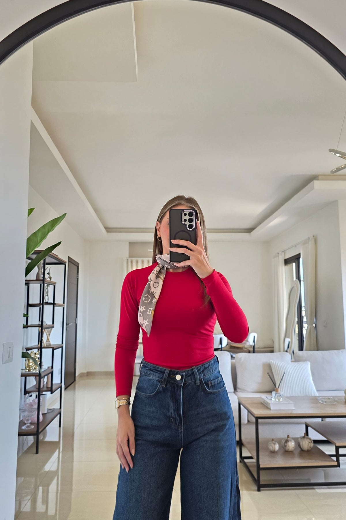Hazel Baggy Wide-Leg Jeans - Dark Blue