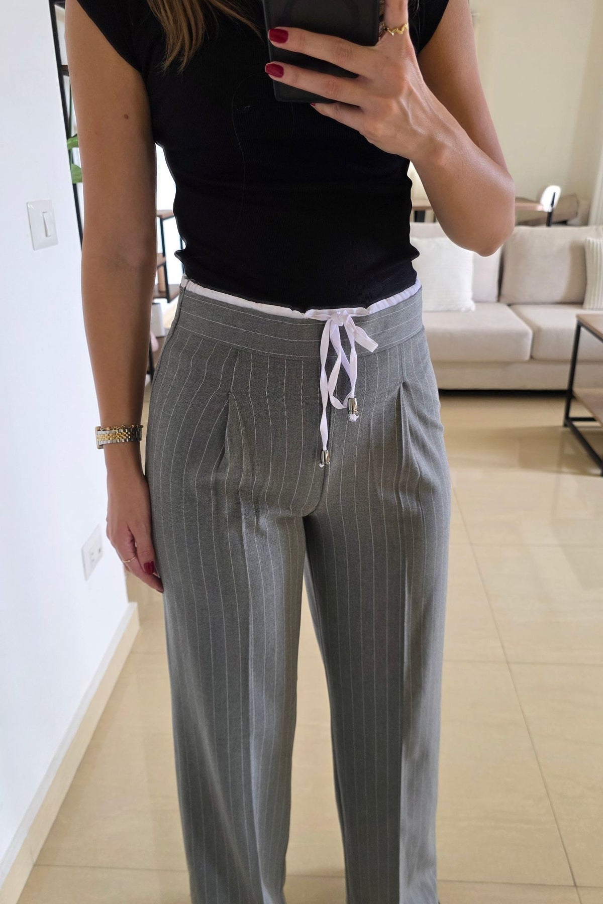 Daisy Pleated Wide-Leg Pants