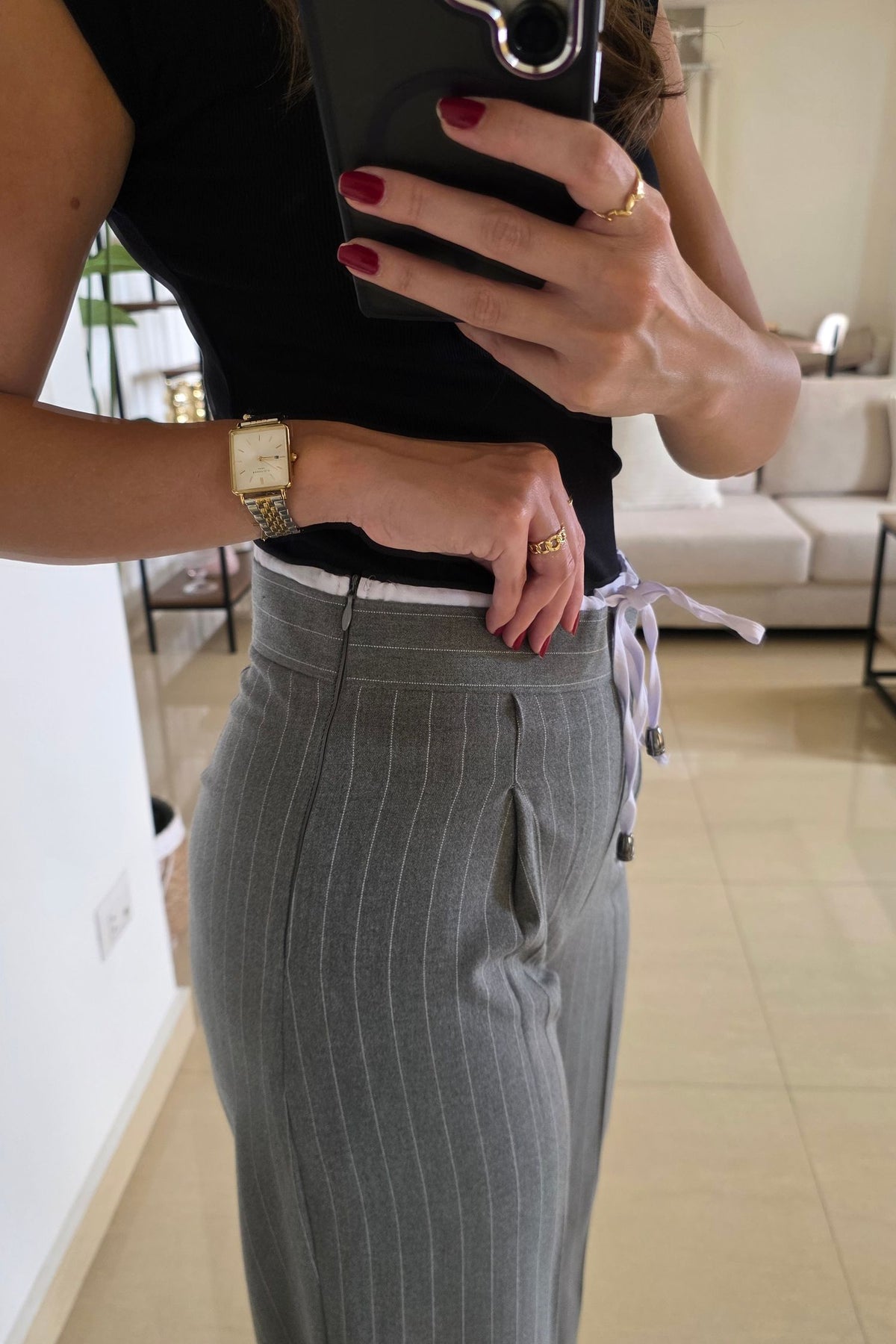 Daisy Pleated Wide-Leg Pants