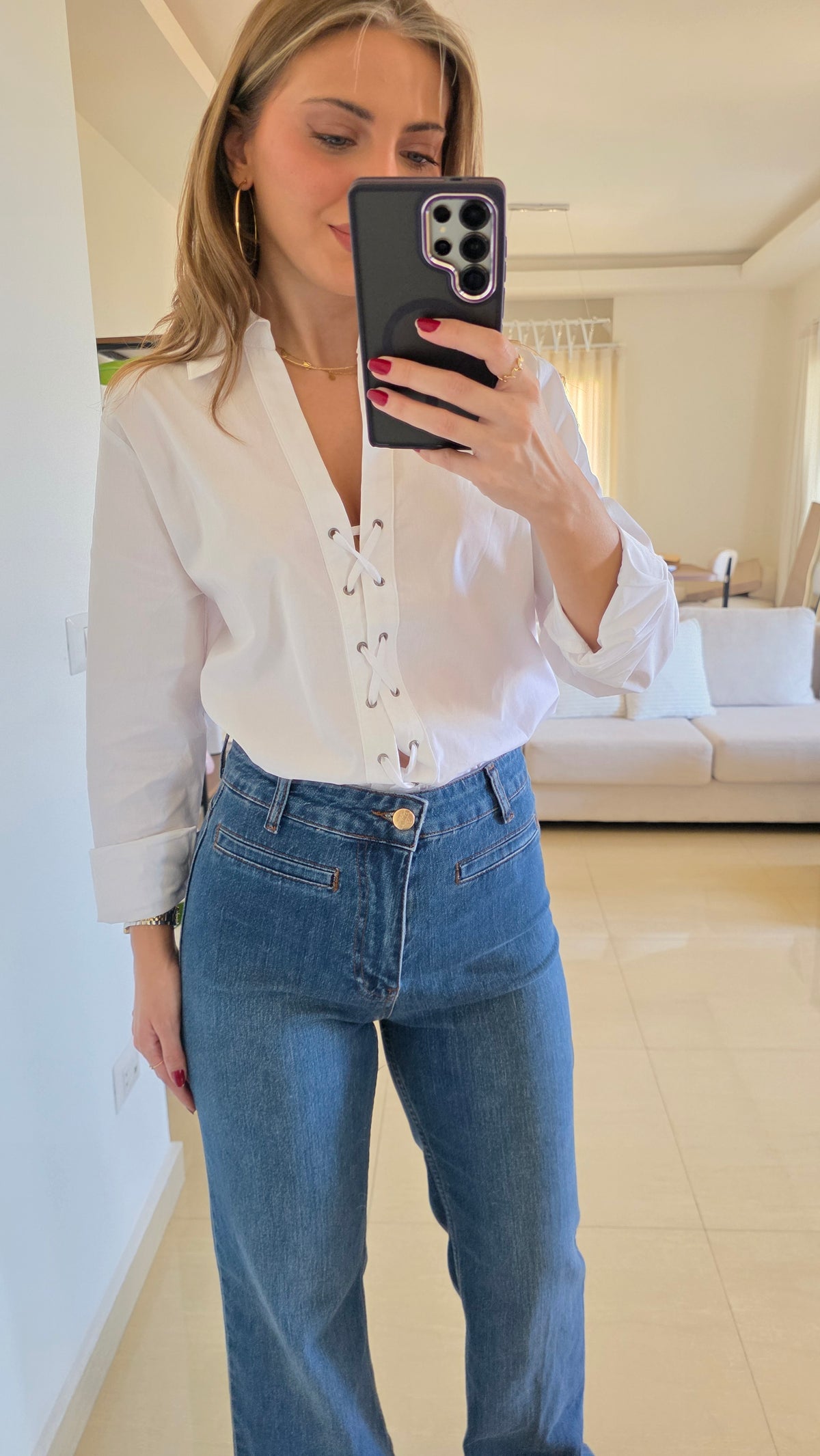 Valentina Flared Jeans - Blue