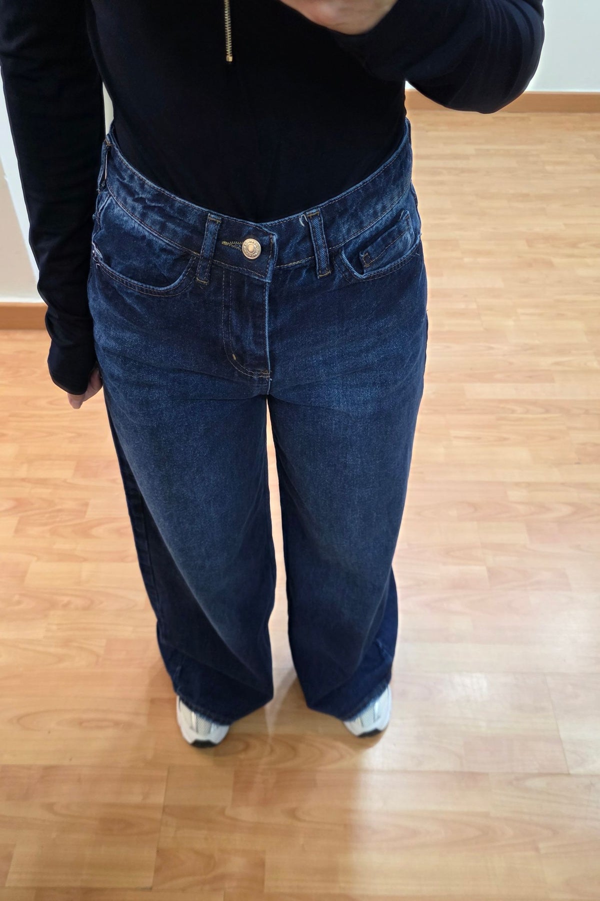 Maren Baggy Wide-Leg Jeans - Dark Blue