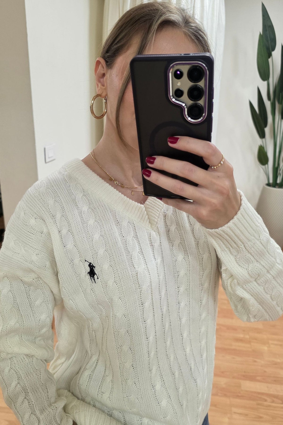 Aurelie Knit V-Neck Sweater