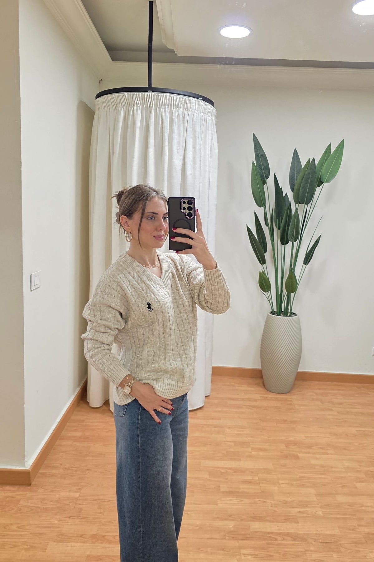 Aurelie Knit V-Neck Sweater