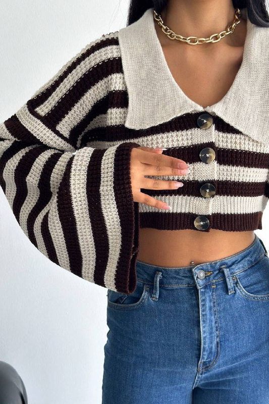 Cropped Knit Sweater