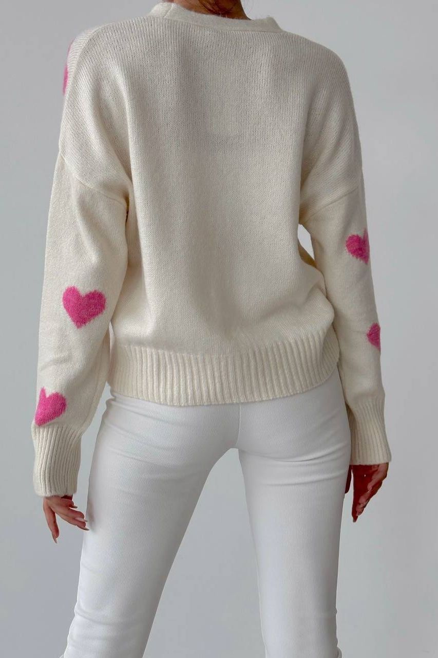 Pink Heart Cardigans