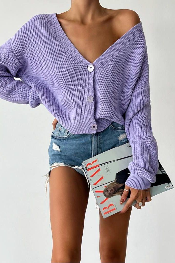 Purple Cardigan