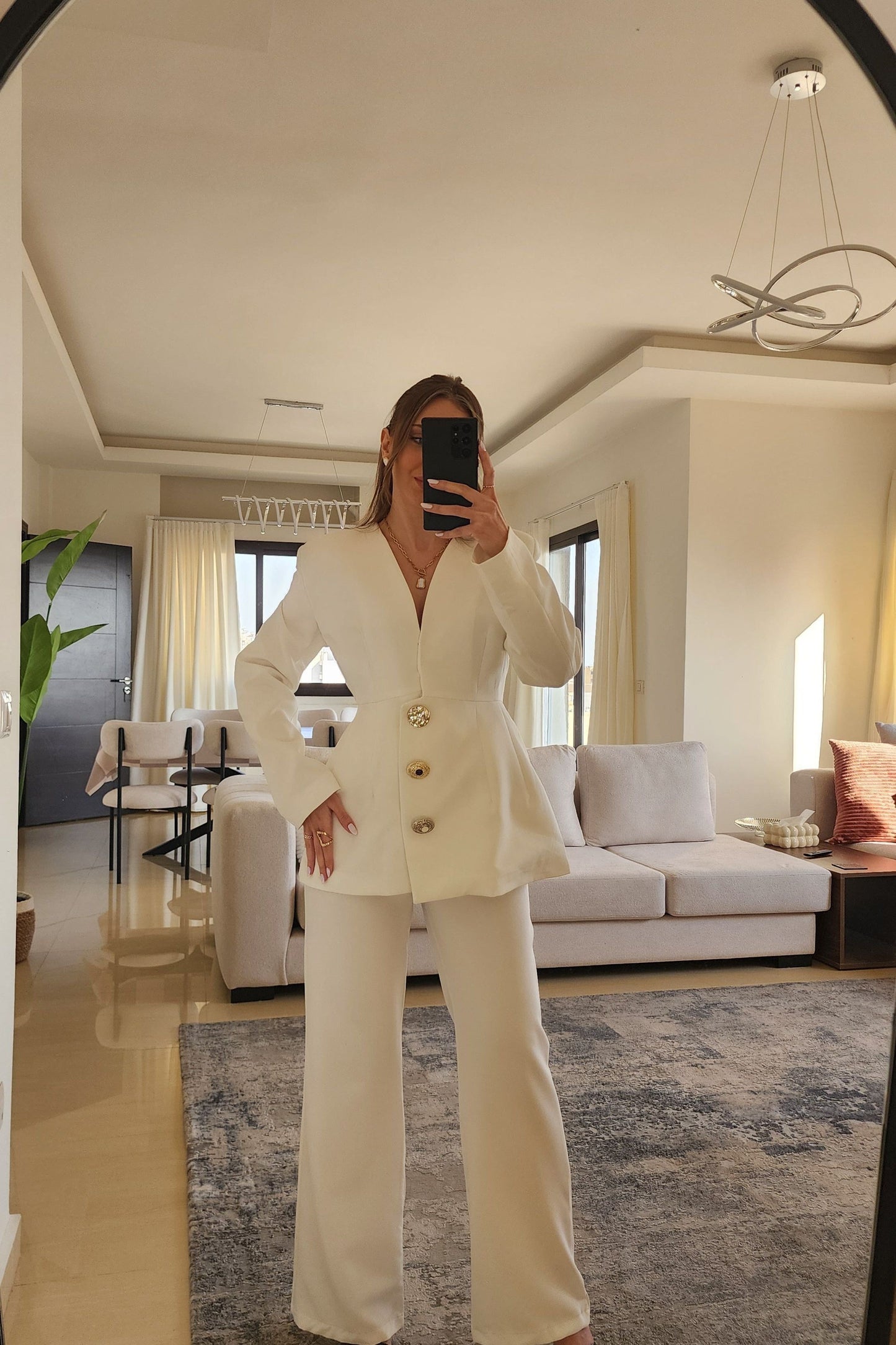 Blazer and Pants White Suit