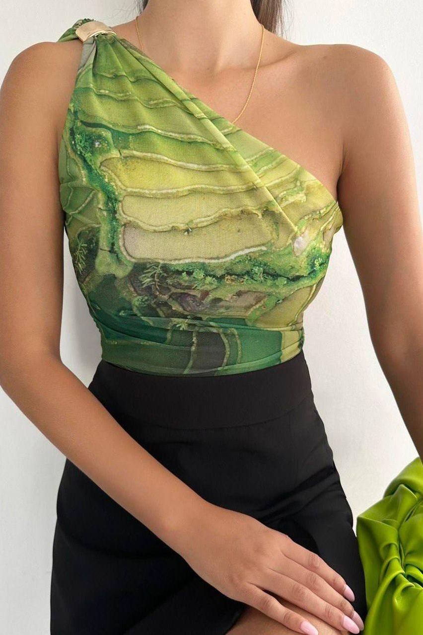 Muse Print  Crop Top