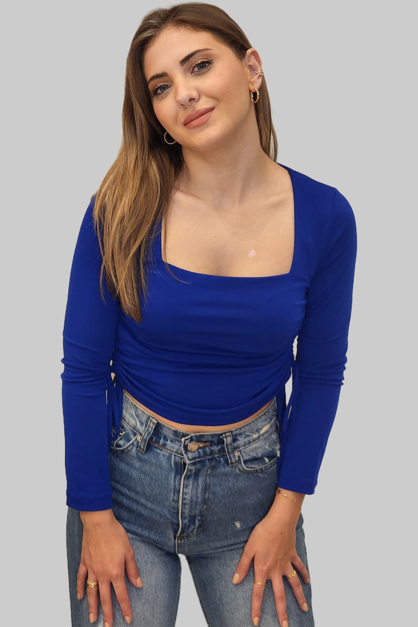 Dark Blue Basic Top