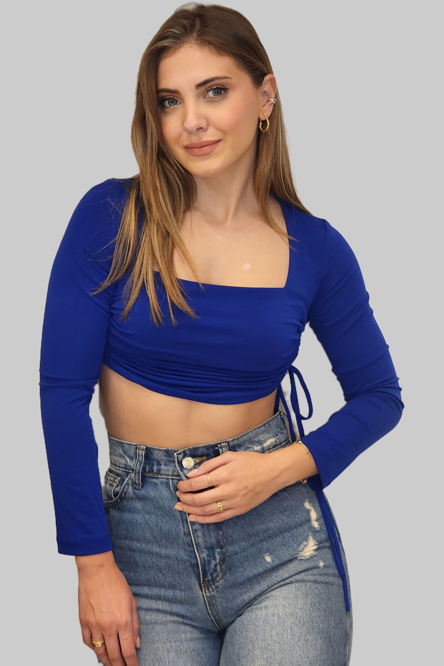 Dark Blue Basic Top