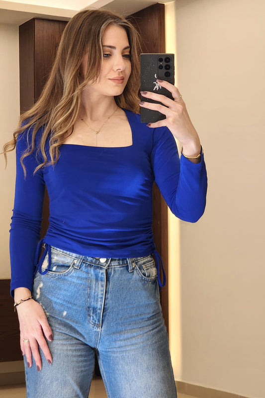 Dark Blue Basic Top