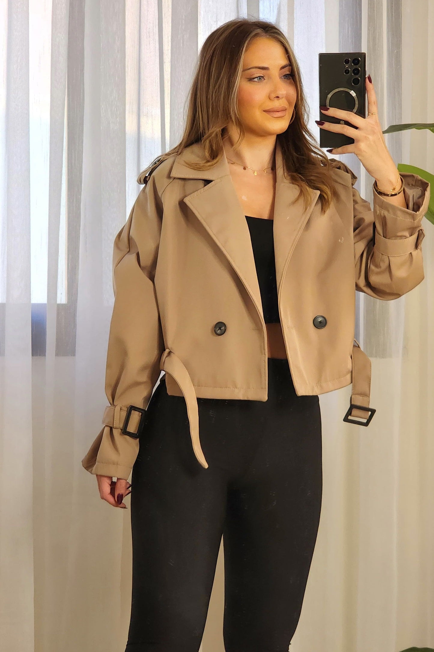 Cropped Trench Coat