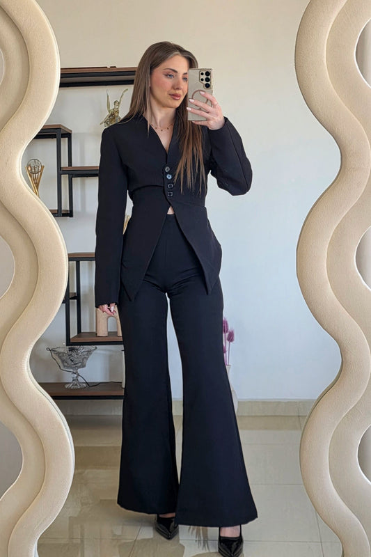 Mira Tailored Suit – Black