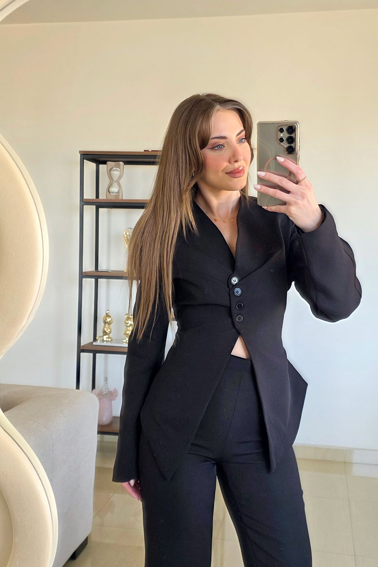 Mira Tailored Suit – Black