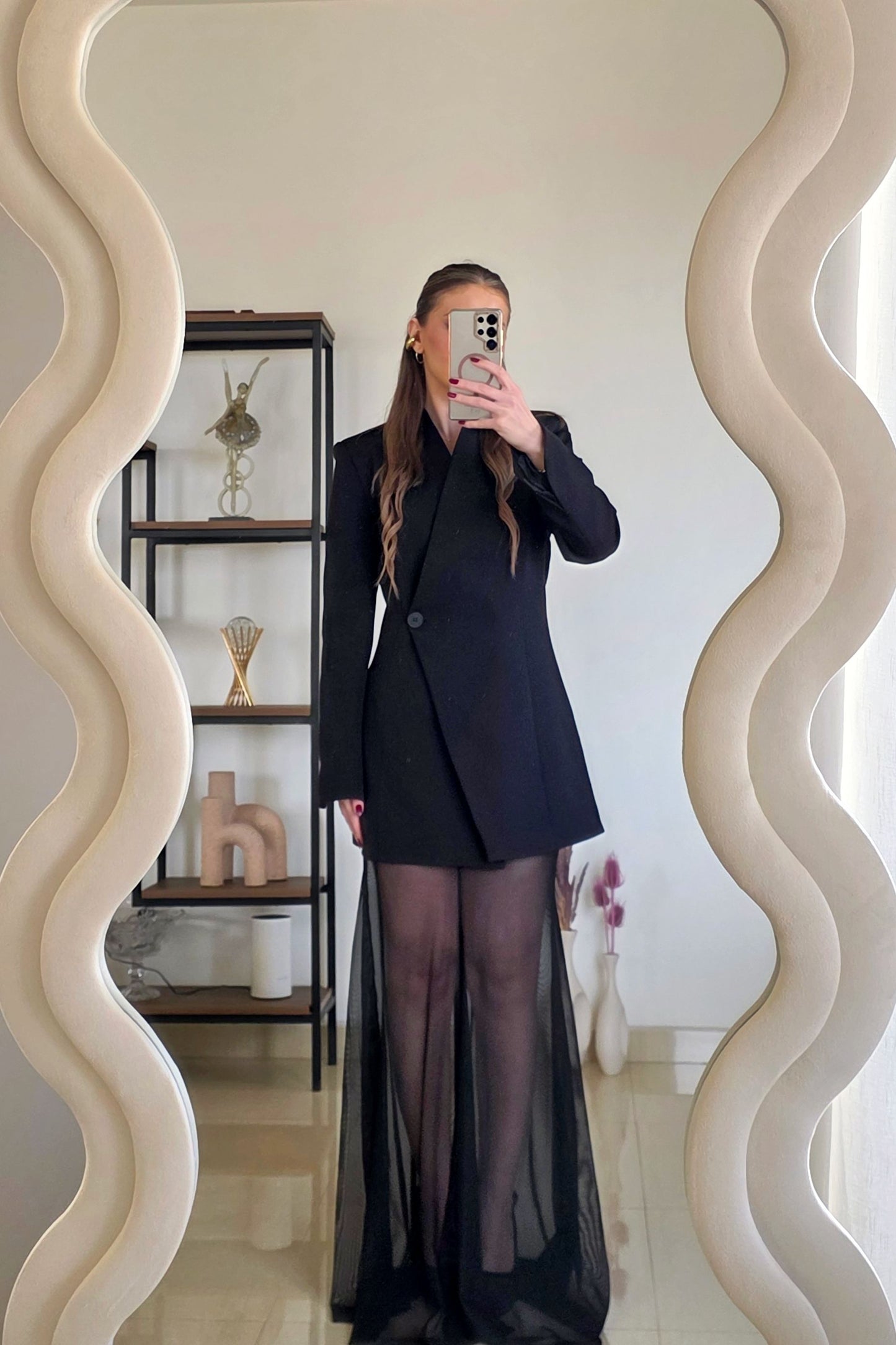 Tina Set: Blazer and Skirt – Black