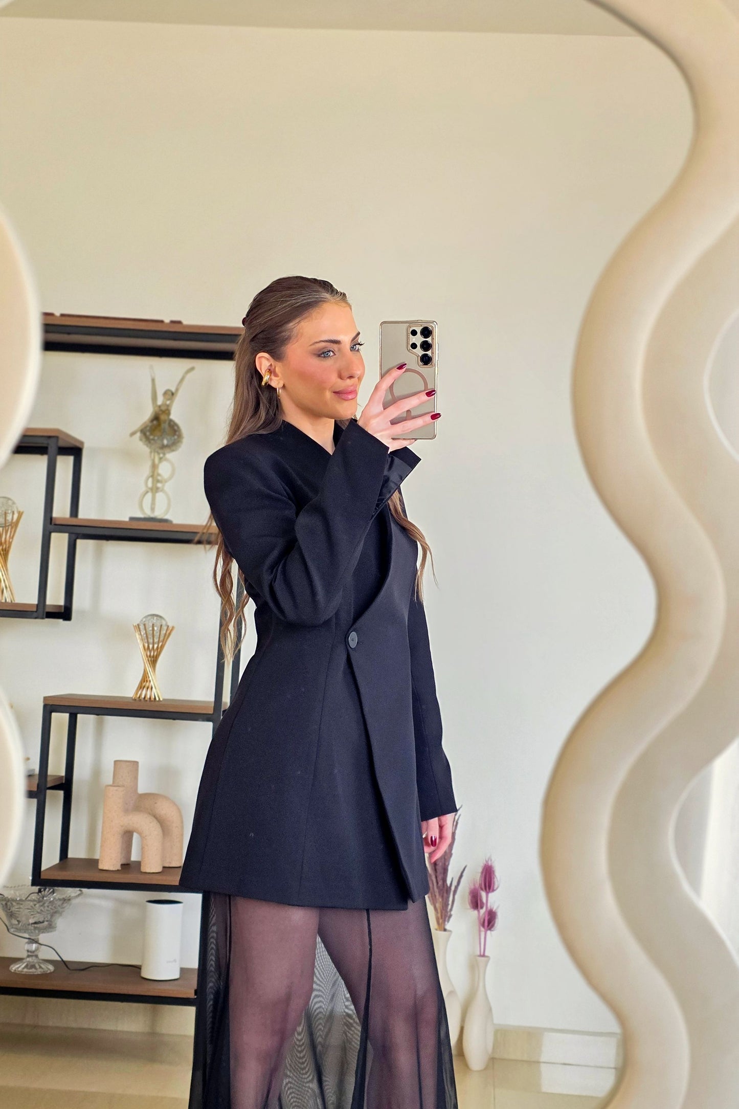 Tina Set: Blazer and Skirt – Black