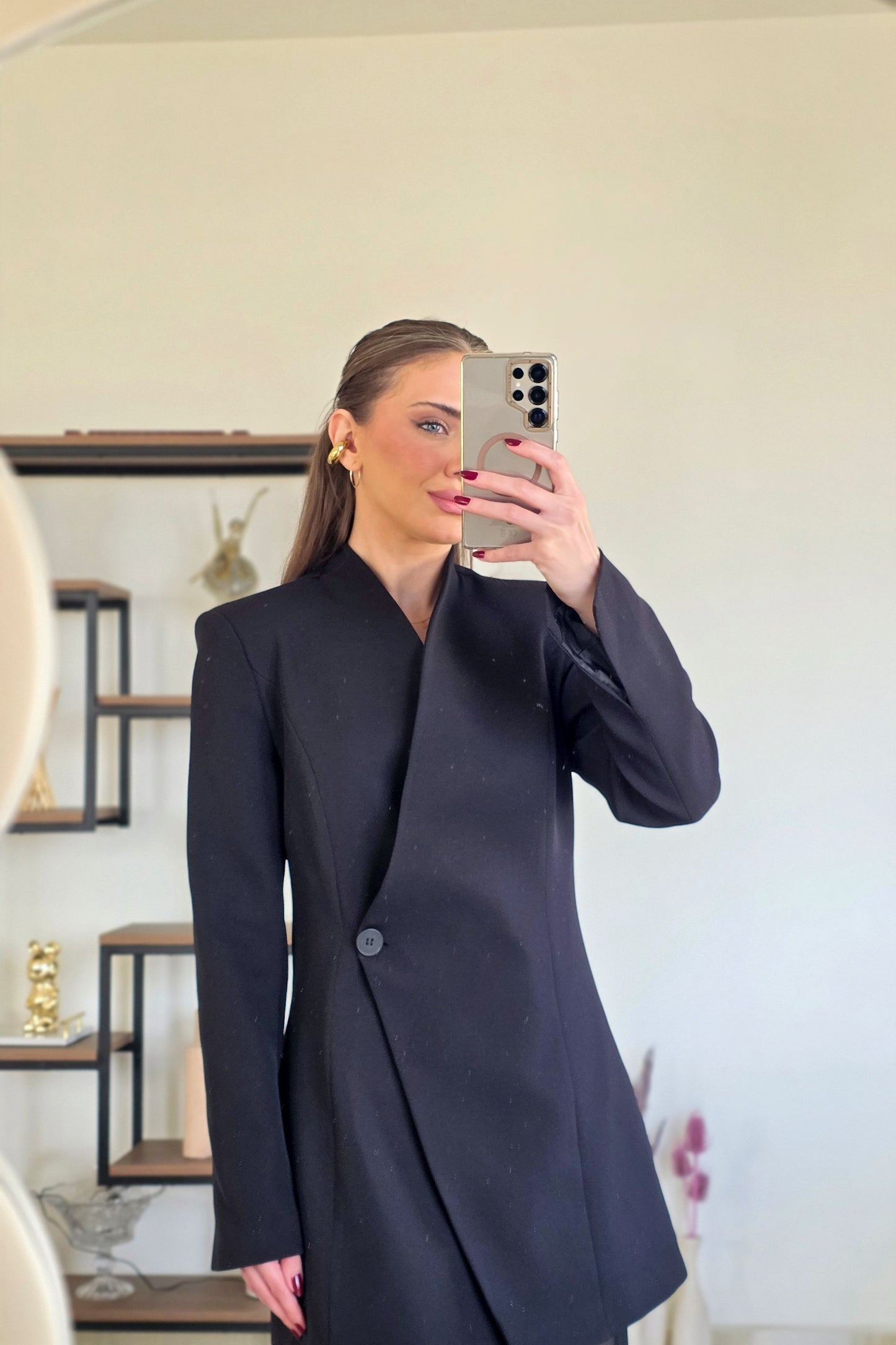 Tina Set: Blazer and Skirt – Black