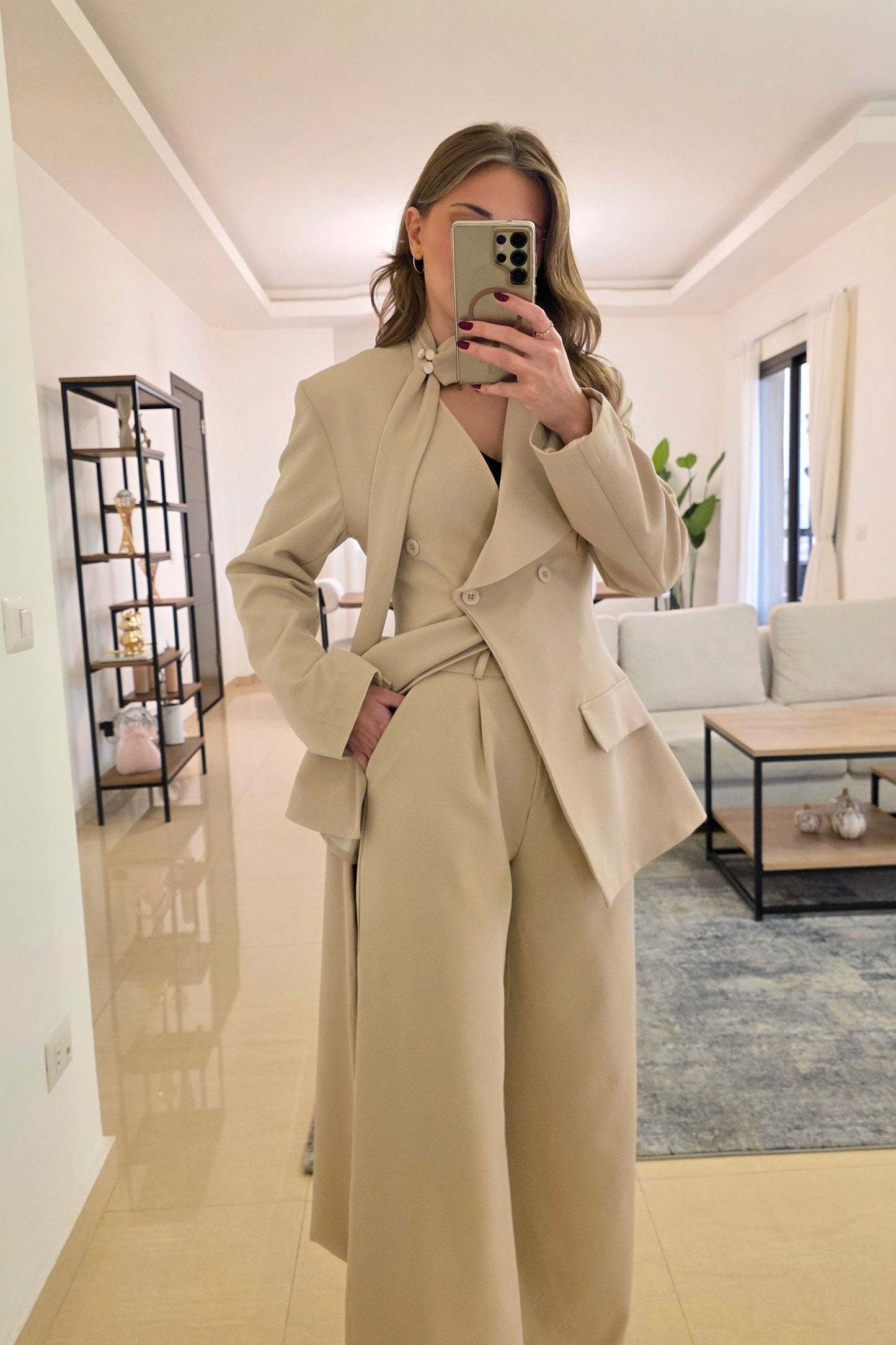 Amari Tailored Suit – Beige