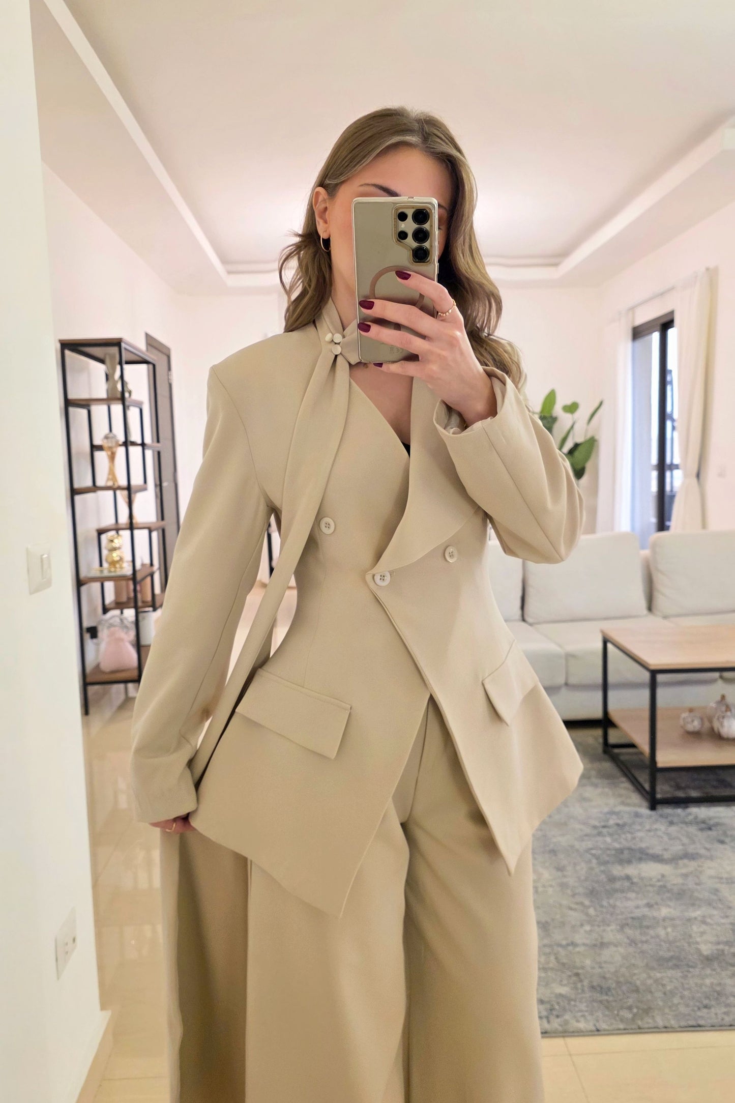 Amari Tailored Suit – Beige