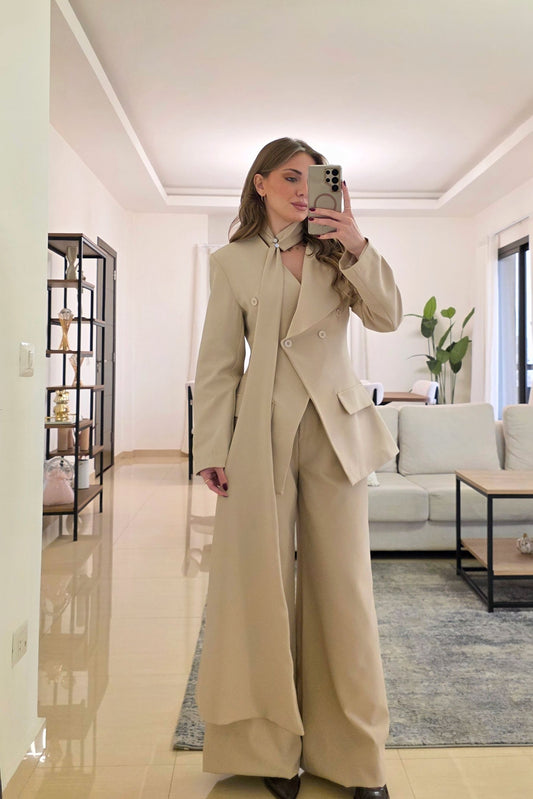 Amari Tailored Suit – Beige